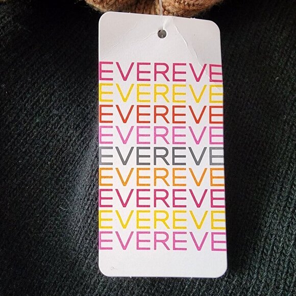 NWT Evereve Jamison Color Block Cutout Black Camel Turtleneck Knit Sweater Small - Picture 10 of 10